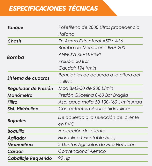 PULVERIZADORA TRACCIONADA 2000